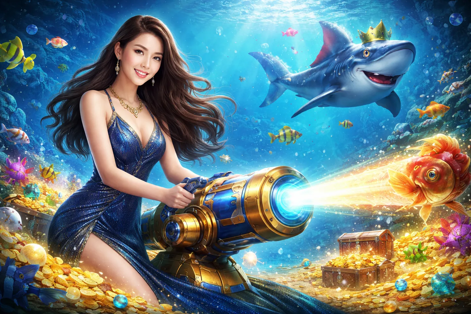 Hình ảnh chính game Bắn Cá f68 với đồ họa sống động và cá vàng